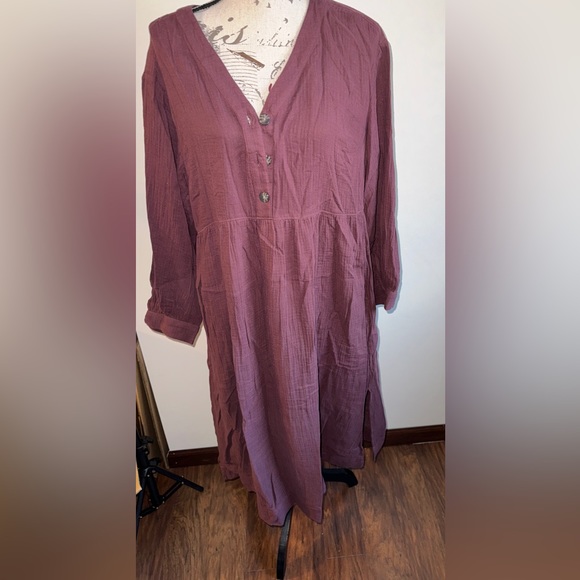 Madewell Lightspun Button-Front Midi Dress Size 10 - Picture 3 of 3